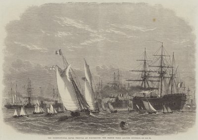 The International Naval Festival at Portsmouth, the French Fleet leaving Spithead by Edwin Weedon